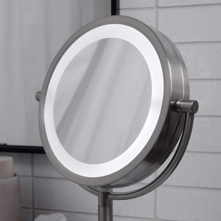 8.5" 10X-1X Lighted Mirror, Nickel, JS8510BN