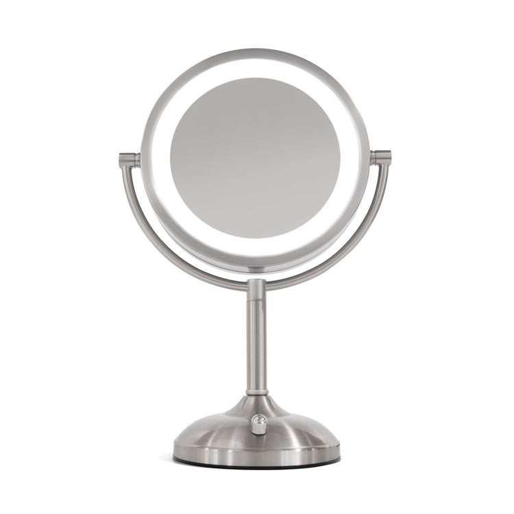 8.5" 10X-1X Lighted Mirror, Nickel, JS8510BN