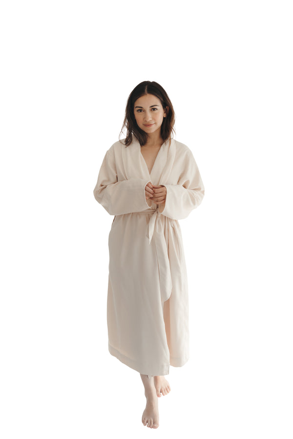 Natural Twill Double Layer Robe